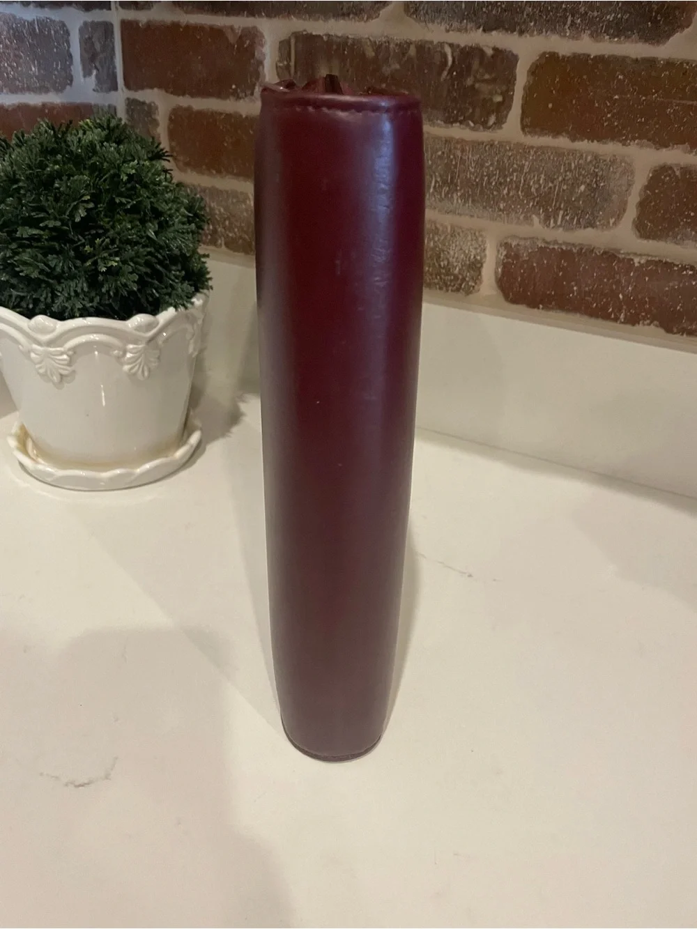 Vintage Men's Leather Zip Folio - Burgundy